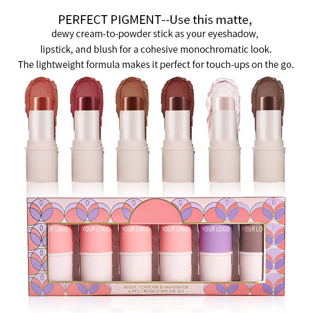 Creat Your Own Logo Waterproof Blush Makeup Pink Blusher Highlighter Contour Cream Blush Private Label Blush Stick