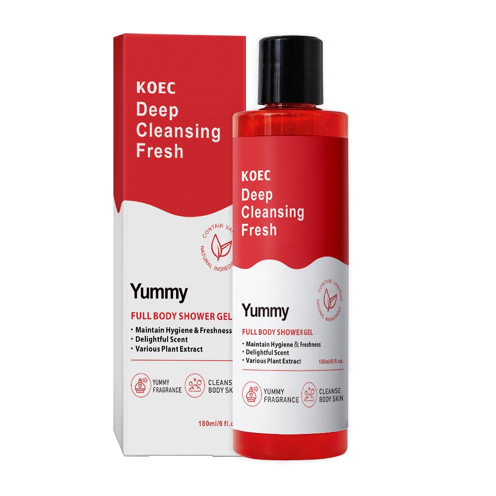 KOEC Deep Cleanseing Fresh Yummy Full Body Shower Gel 180ml Provide Refreshing and gentle cleanse for Body Wash Daily Use