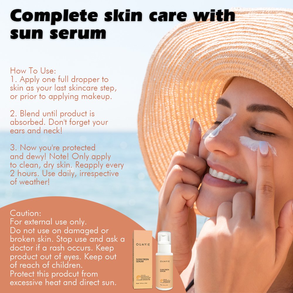 BLIW Private Label UV Protection Beauty SPF 50 Moisturizing Hydrating Broad Spectrum Acne Sensitive Face Sunscreen Serum