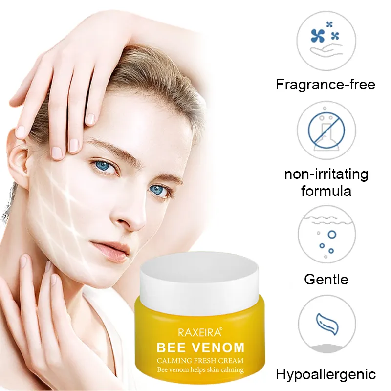 Private Label Natural Bee Venom Treatment Cream Manuka Honey Moisturizing Face Cream Wholesale Bee Venom Cream