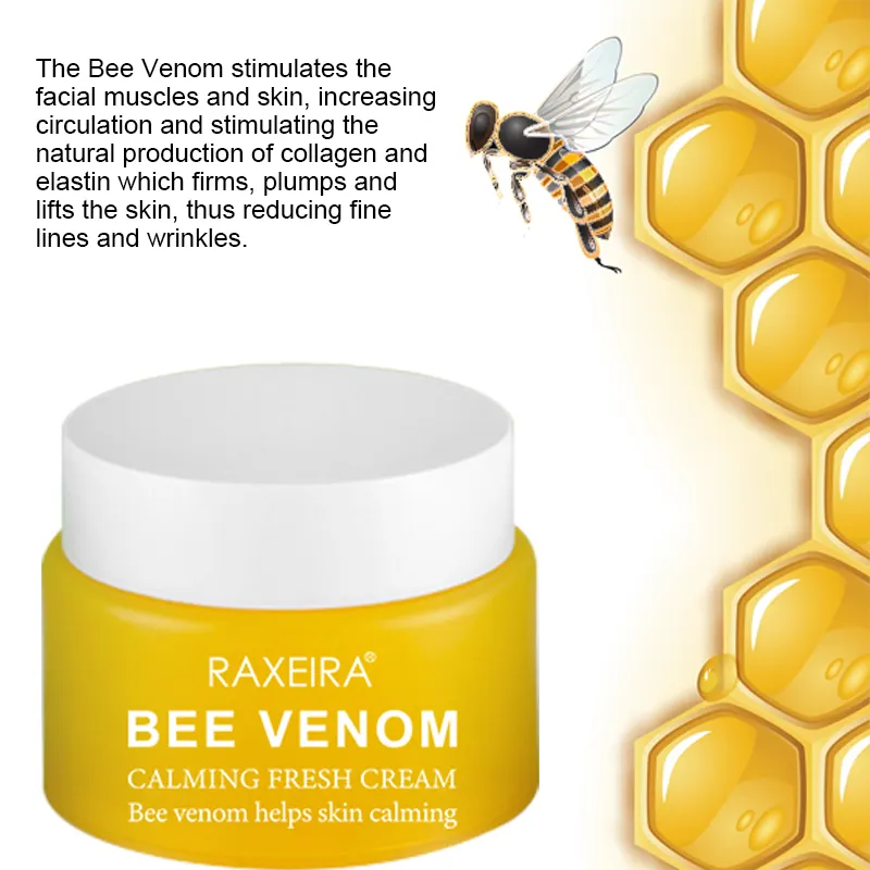 Private Label Natural Bee Venom Treatment Cream Manuka Honey Moisturizing Face Cream Wholesale Bee Venom Cream
