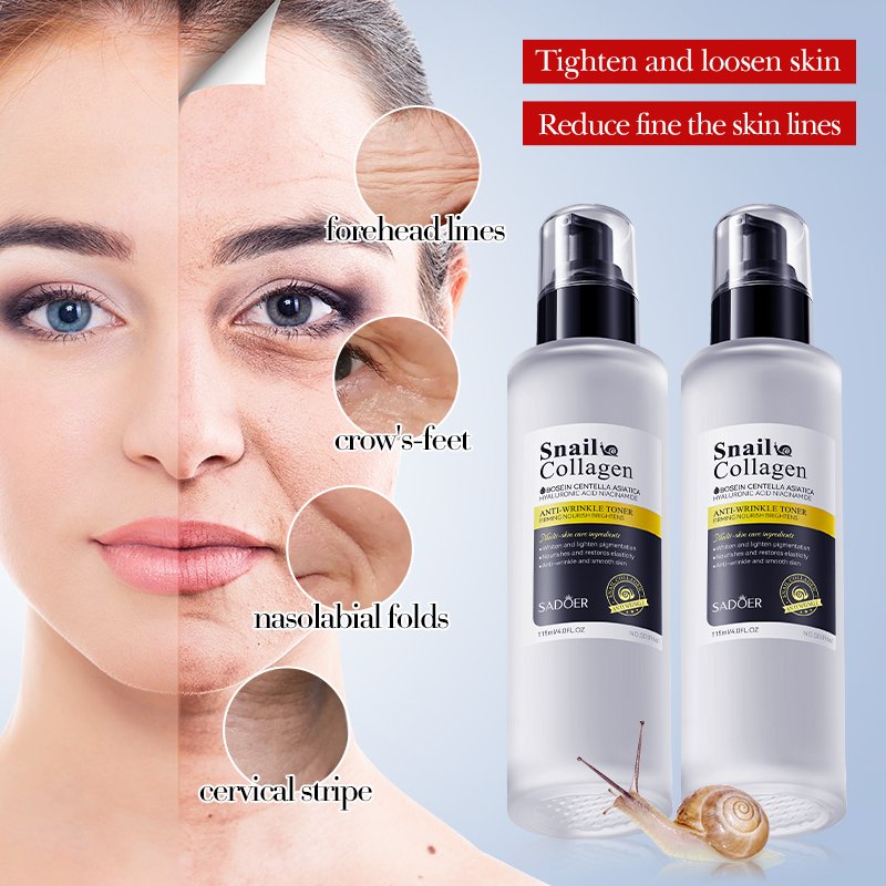 OEM SADOER Private Label Face Cream & Lotion Snail Collagen Anti Wrinkle Anti Aging Repair Nourish Whitening Skin Care Products