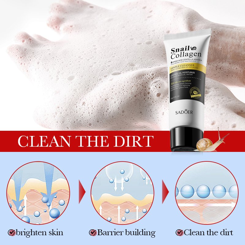 OEM SADOER Private Label Face Cream & Lotion Snail Collagen Anti Wrinkle Anti Aging Repair Nourish Whitening Skin Care Products
