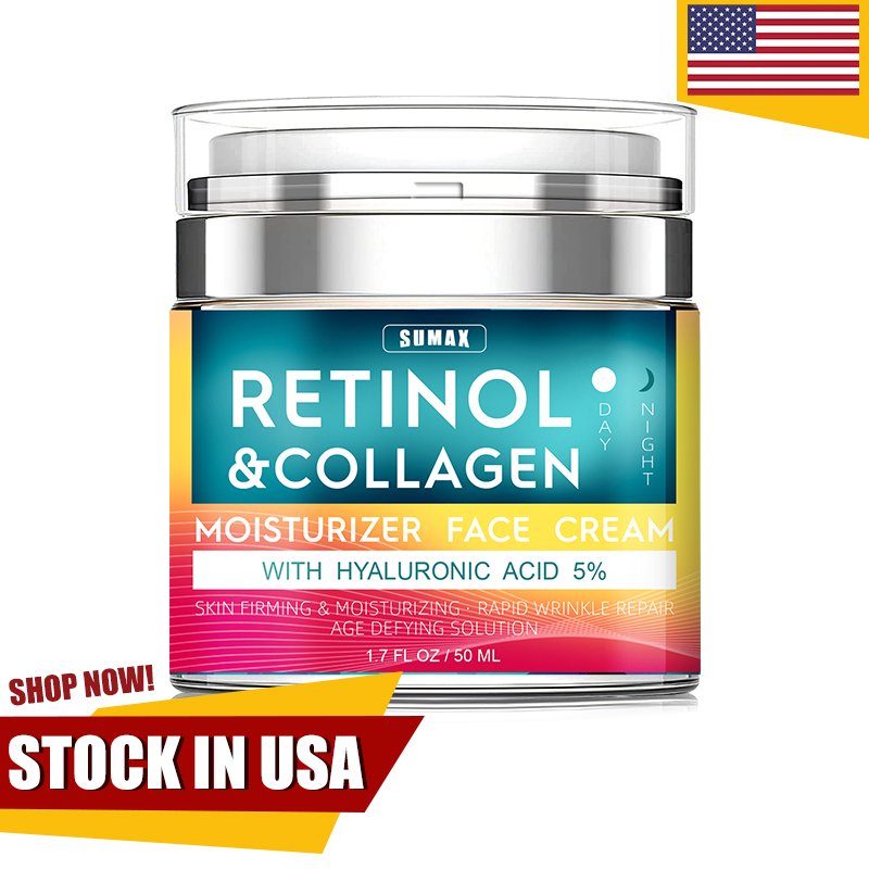 US In Stock Sumax Retinol And Collagen Face Cream Day Night Use For Women And Men