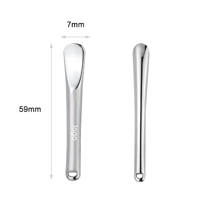 Gold Color Mini Skincare Spatula Beauty Cream Metal Cosmetic Spoon