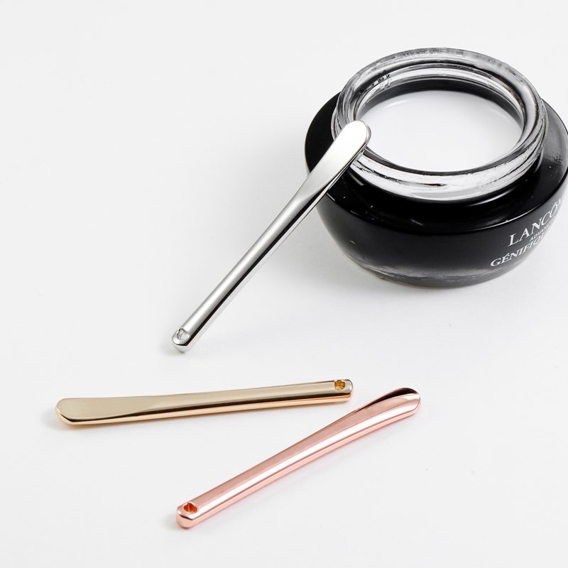 Gold Color Mini Skincare Spatula Beauty Cream Metal Cosmetic Spoon