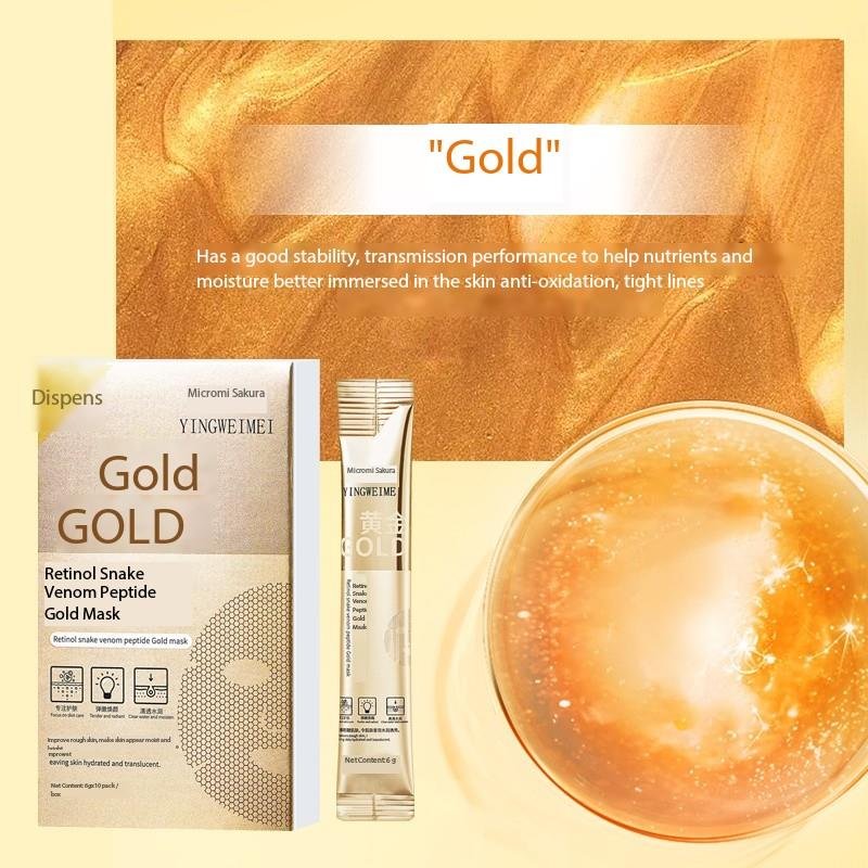 Retinol Gold Mask 6g*10 Snake Venom Peptide Cream facial OEM Skincare Wholesale Beauty Factory Price