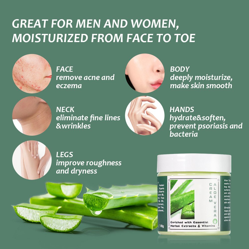 Customization Improve Roughness Dryness Anti-Aging Hydrating Moisturizing Aloe Face Cream
