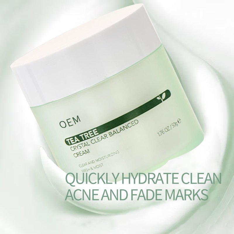 OEM/ODM Customised Top Natural Phytochemicals Whitening Tea Tree Moisturising Acne Repairing Blackhead Removal Face Cream
