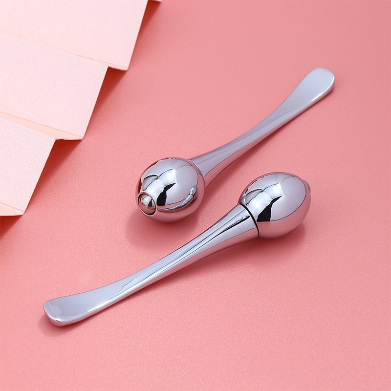 Dark Circles Eye Cream Spatula Mini Cosmetic Massage Ball Roller Stick for Facial Fatigue Divided Tool for Face Makeup