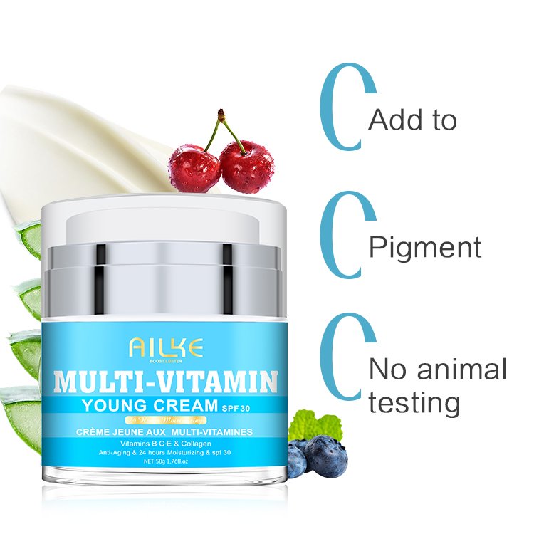 Wholesale Young Cream Glowing And Whitening Collagen Wrinkle Remover Skin Anti Aging Lightening Ailke Face Cream With SPF 30