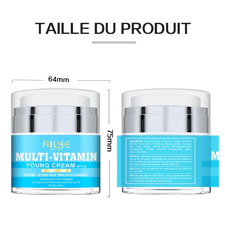 Wholesale Young Cream Glowing And Whitening Collagen Wrinkle Remover Skin Anti Aging Lightening Ailke Face Cream With SPF 30