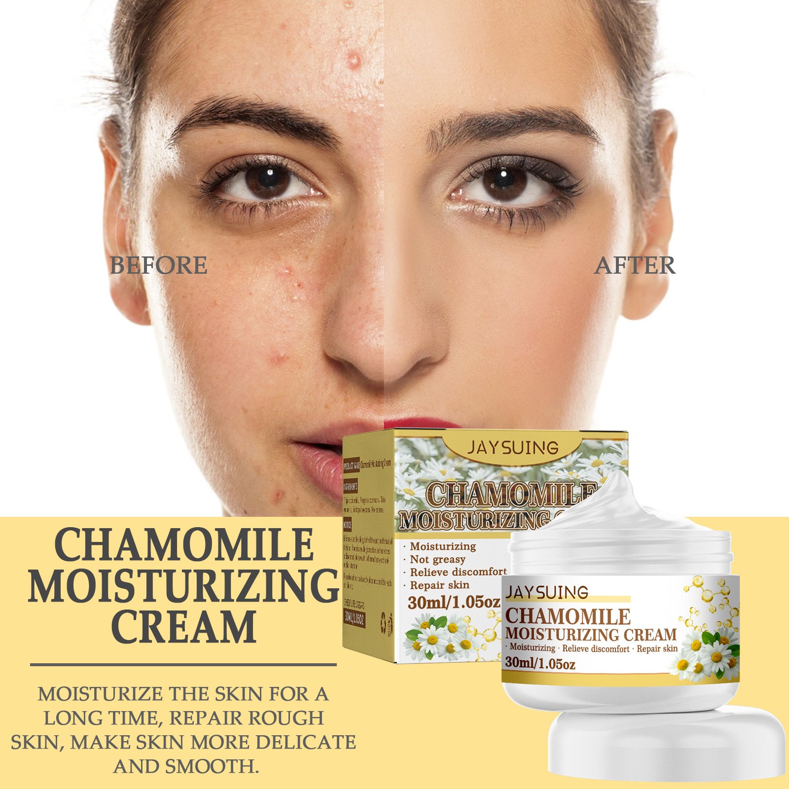 Nourishing and rejuvenating autumn and winter facial chamomile nourishing face cream