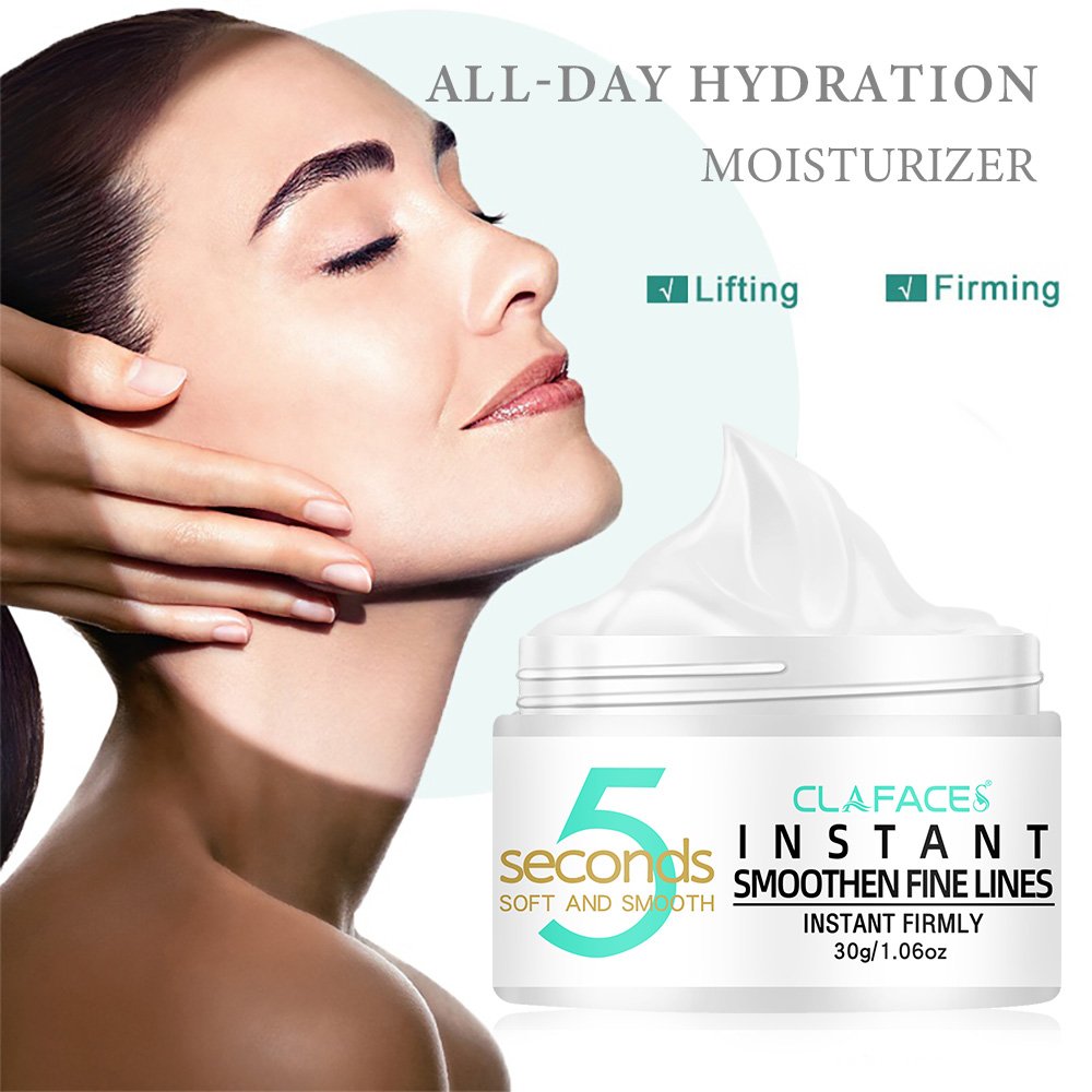 Natural Organic Face Cream 5 Seconds Moisturizing Anti Wrinkle Smoothing Fine Lines Cream