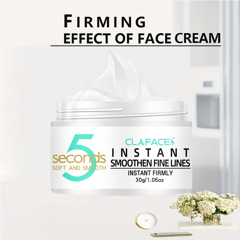 Natural Organic Face Cream 5 Seconds Moisturizing Anti Wrinkle Smoothing Fine Lines Cream