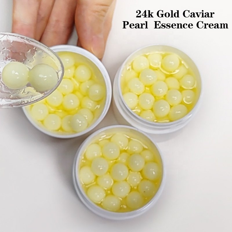 Pearl Essence Best Face Anti Wrinkle Cream For Face Moisturizing 24K Gold Foil Anti-Wrinkle Caviar Pearl Whitening Face Cream
