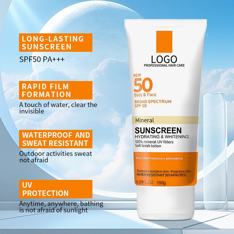 OEM whitening sunscreen spray daily sunscreen korea sunscreen cream spf50 for face and body