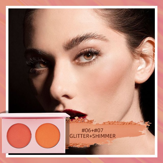 Makeup blushes multi-function pigmented blush highlighter contour makeup palette private label vegan blush palette