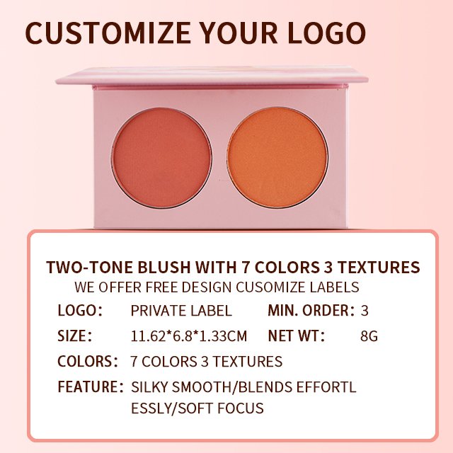 Makeup blushes multi-function pigmented blush highlighter contour makeup palette private label vegan blush palette