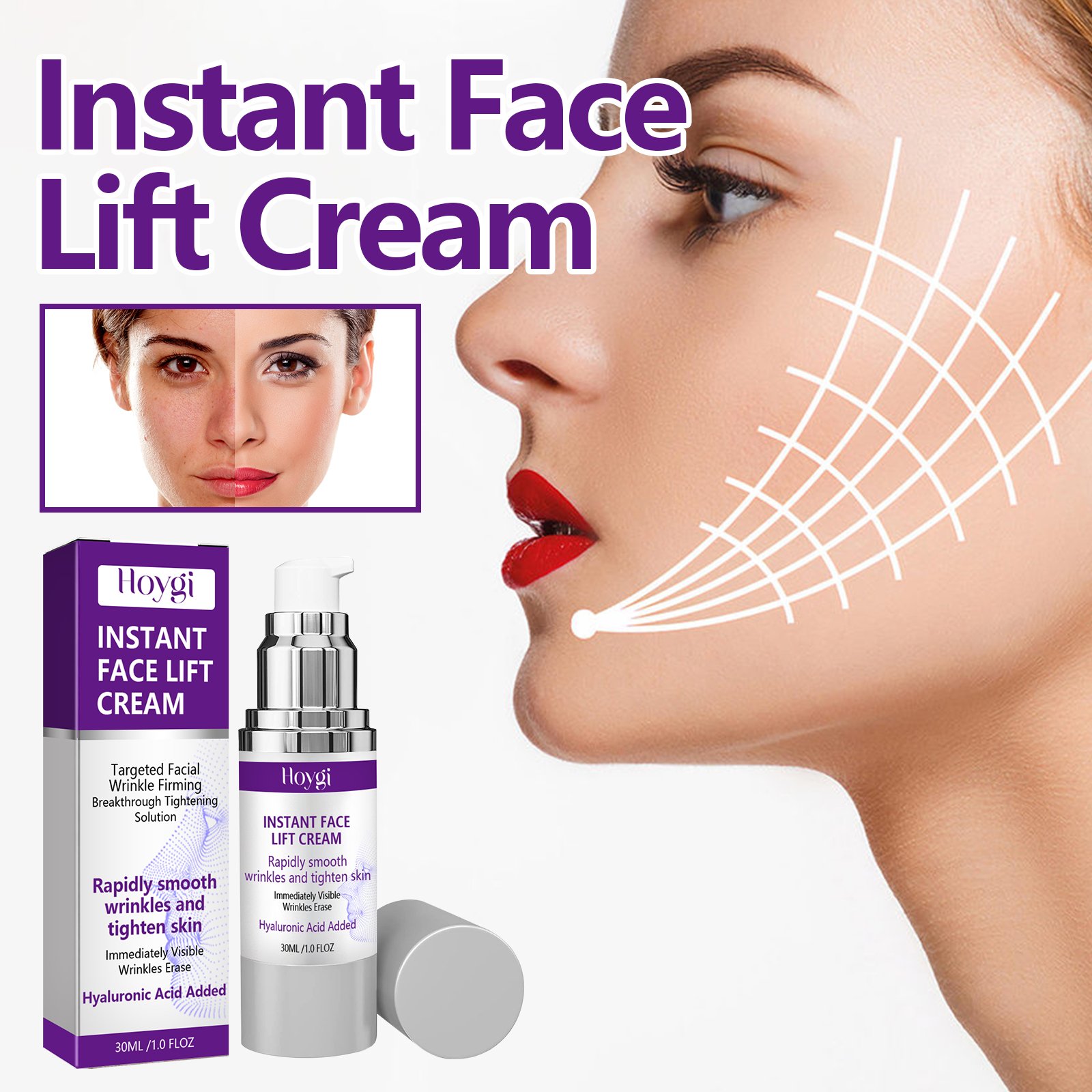 Wholesale Private Label Instant Face Lift Cream Temporary Skin Tightening Cream