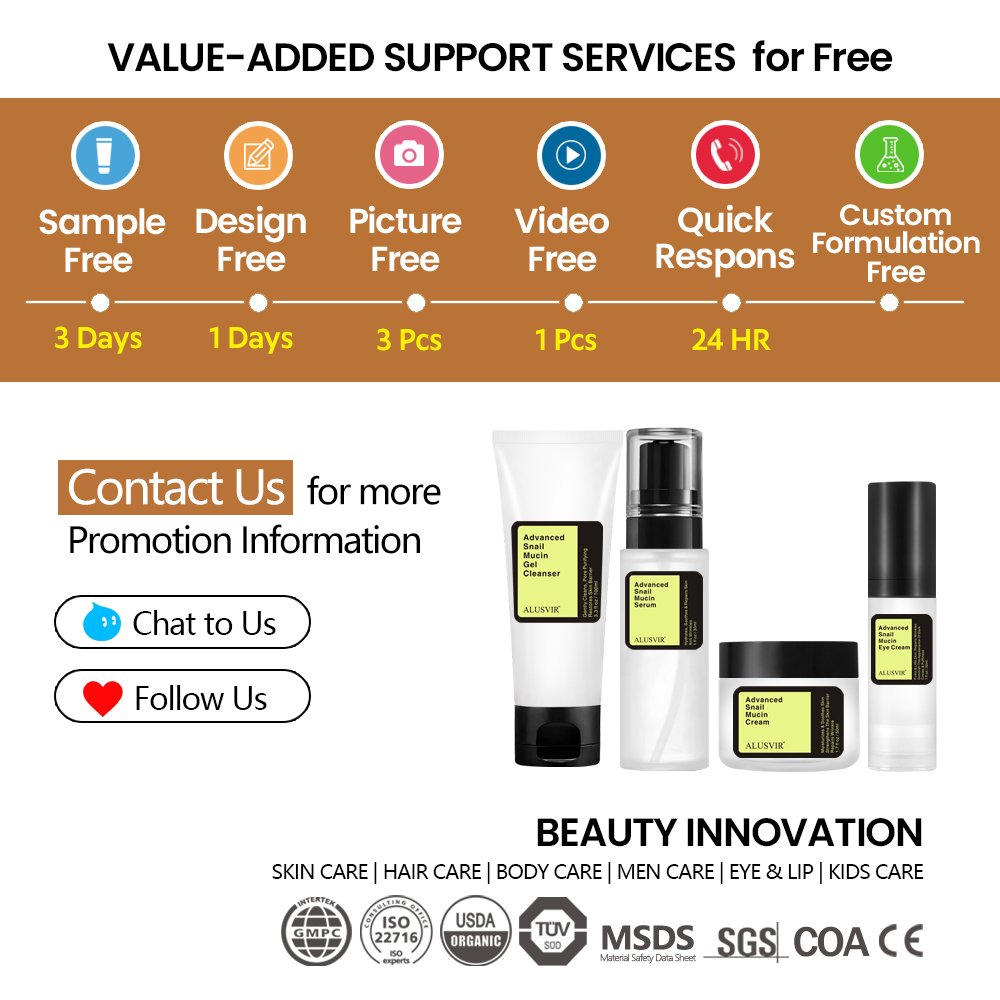 Korean Wholesale Skin Care Products Anti Aging Snail Mucin Face Serum Facial Cream Eye Cream Skincare Set Manufacturers
