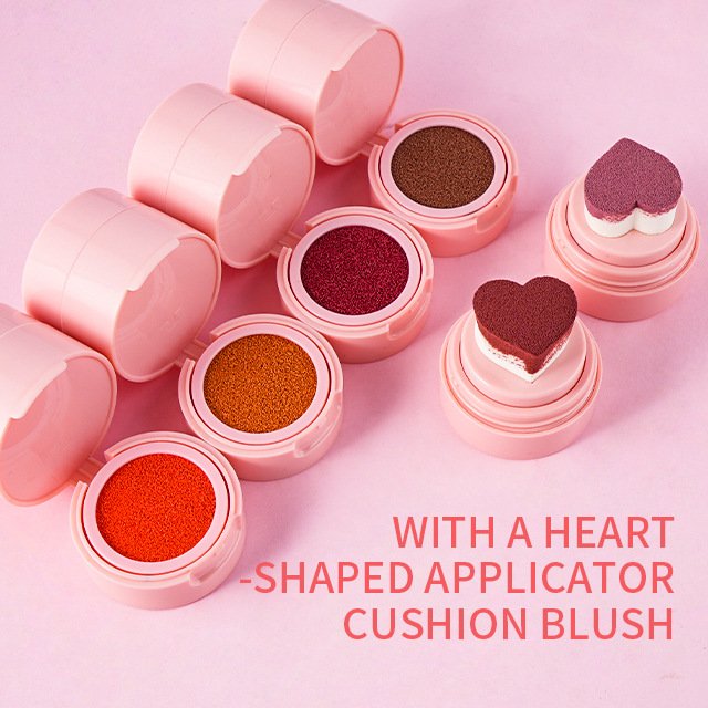 Cream Custom OEM Vegan Cruelty Free Private Label Makeup Heart Shape Blush Unique Single Tint Blush