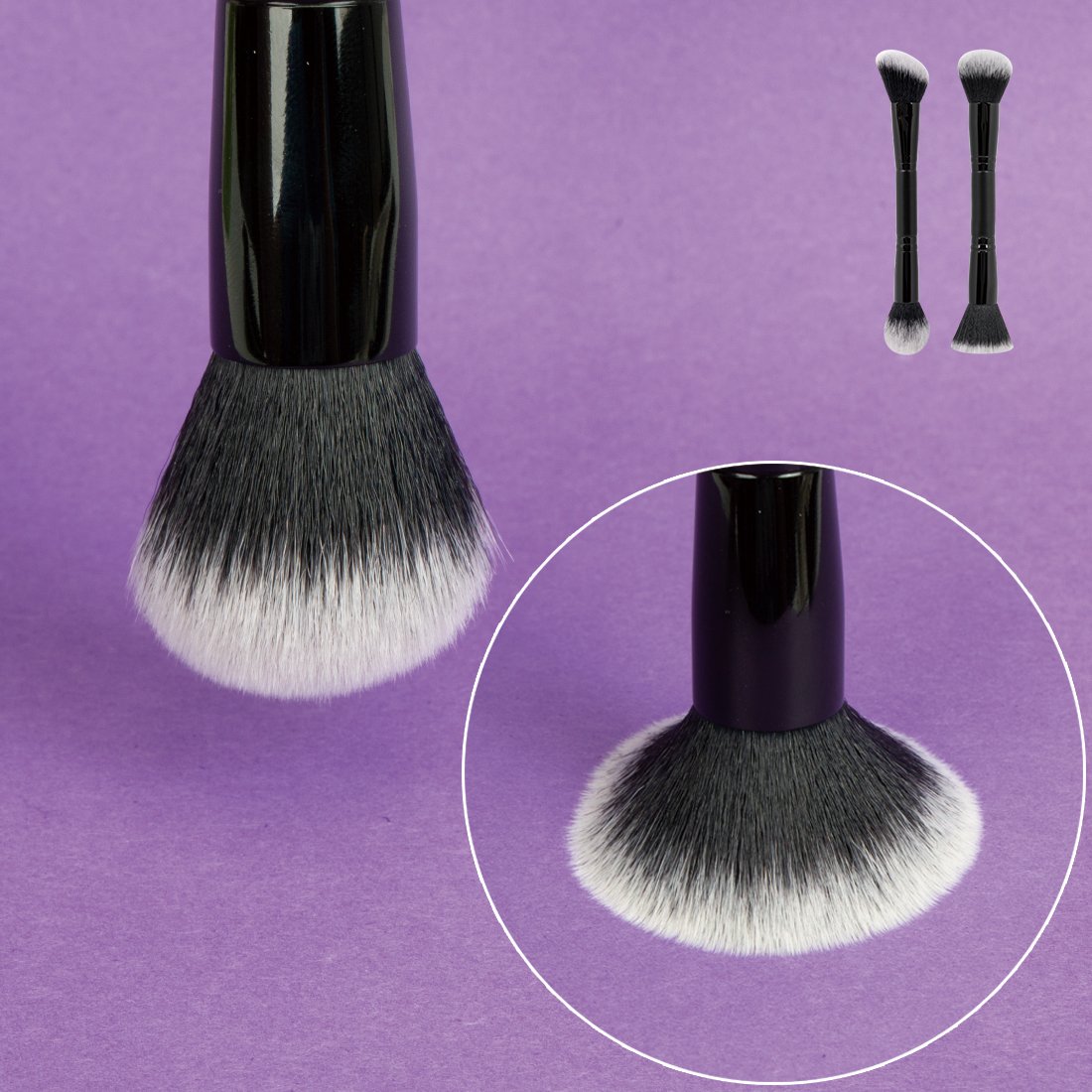 Foundation Makeup Brushes Premium Double-Ended Makeup Brush for Buffing Liquid Cream Powder Blending Face Brush