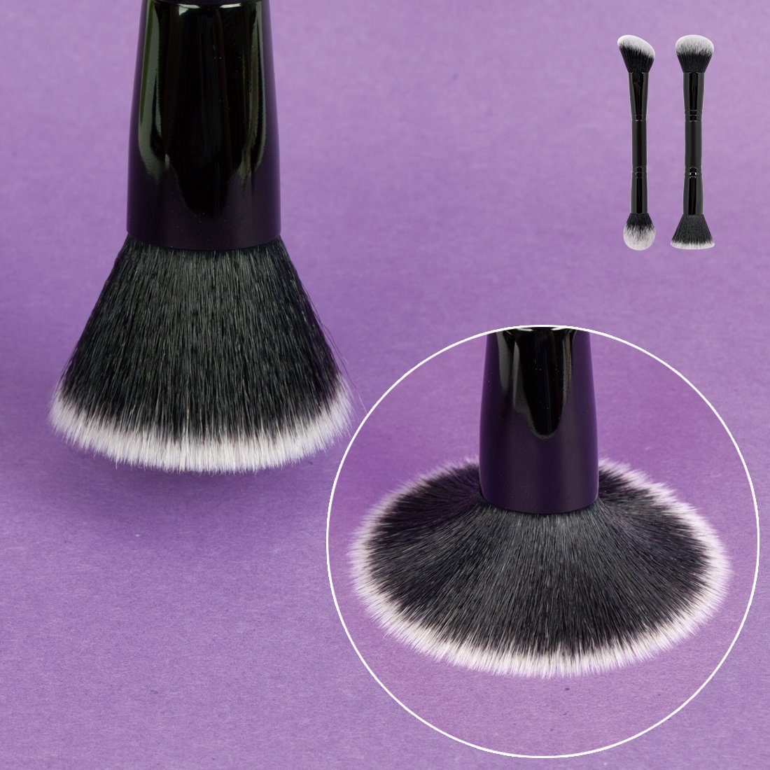 Foundation Makeup Brushes Premium Double-Ended Makeup Brush for Buffing Liquid Cream Powder Blending Face Brush