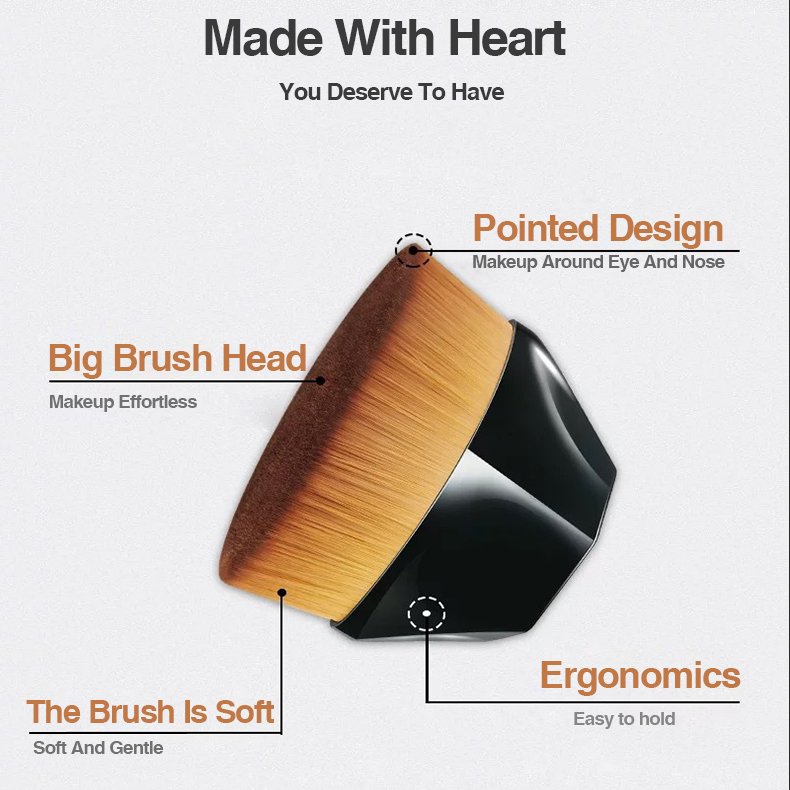 Hot Portable Beauty Magic Single Foundation Brush Flat BB Cream Kabuki Makeup Foundation Brush