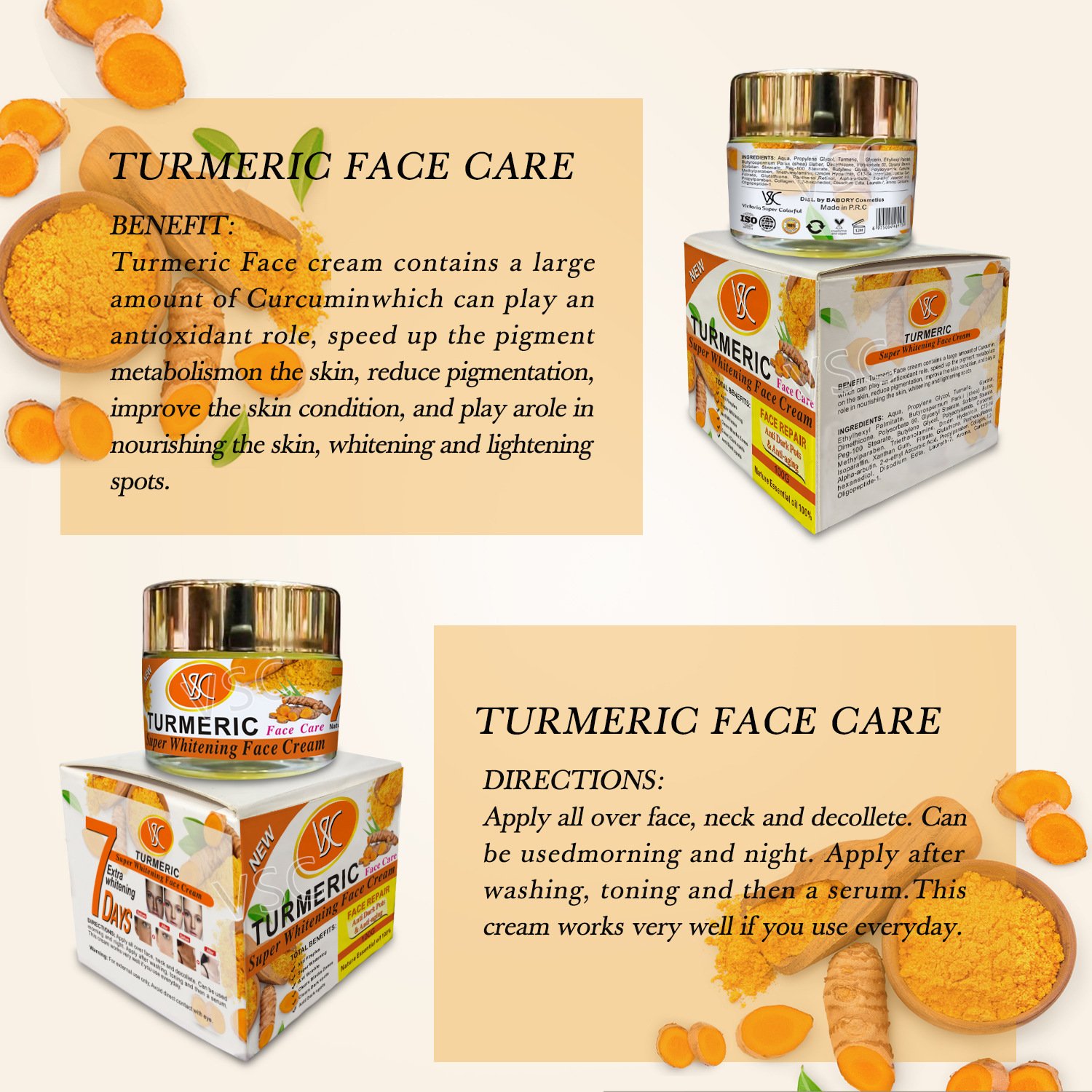High Quality New Facial Care Moisturizing Anti Aging Whitening Face Cream Vitamin c Face Cream