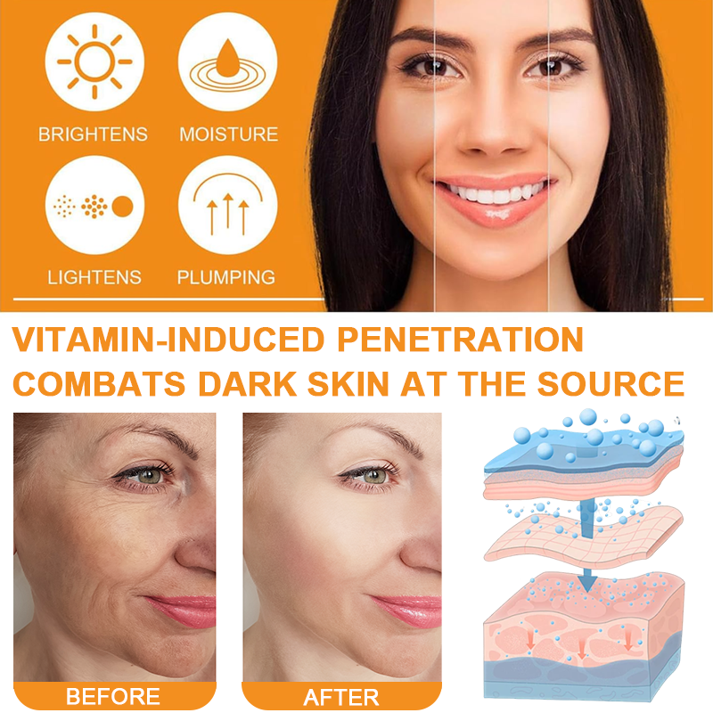 Private Label Korean Vitamin C Brightening Anti Aging Skincare Set Vitamin C Serum Face Cream Toner Cleanser Skin Care Set