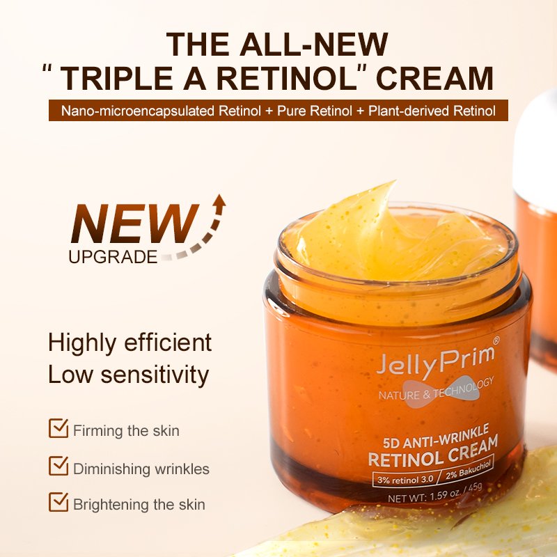 Custom logo Retinol face cream private label organic Vegan Anti Aging Wrinkle Removal Dark Spot whitening face cream