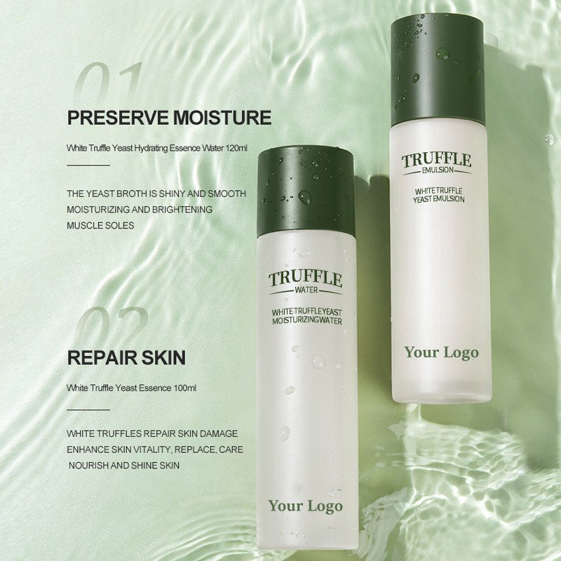 White truffle yeast moisturizing face skin toner lotion emulsion skin care products set for women