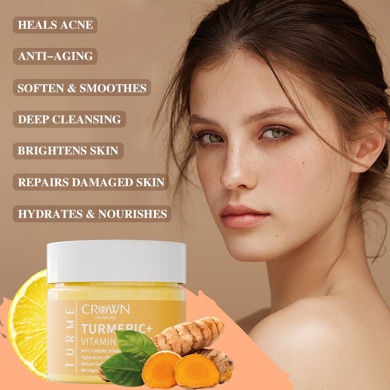 Private Label Skincare Mosturizer Anti Wrinkles Aging Vitamin C Whitening Dark Spot Remover Brightening Turmeric Face Cream