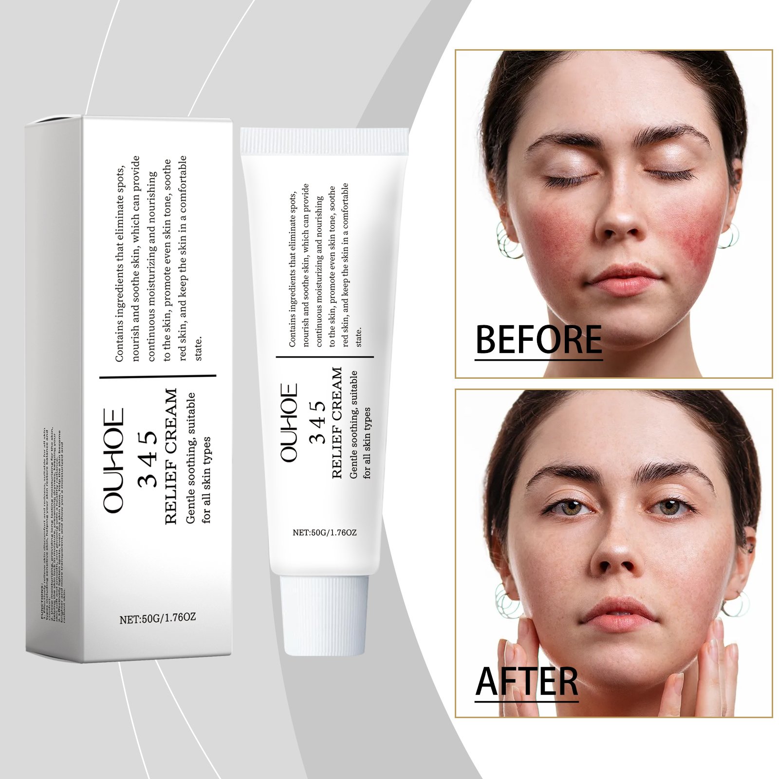 OUHOE Face Cream Gentle Moisturizing Face Cream Organic Face Cream Tube