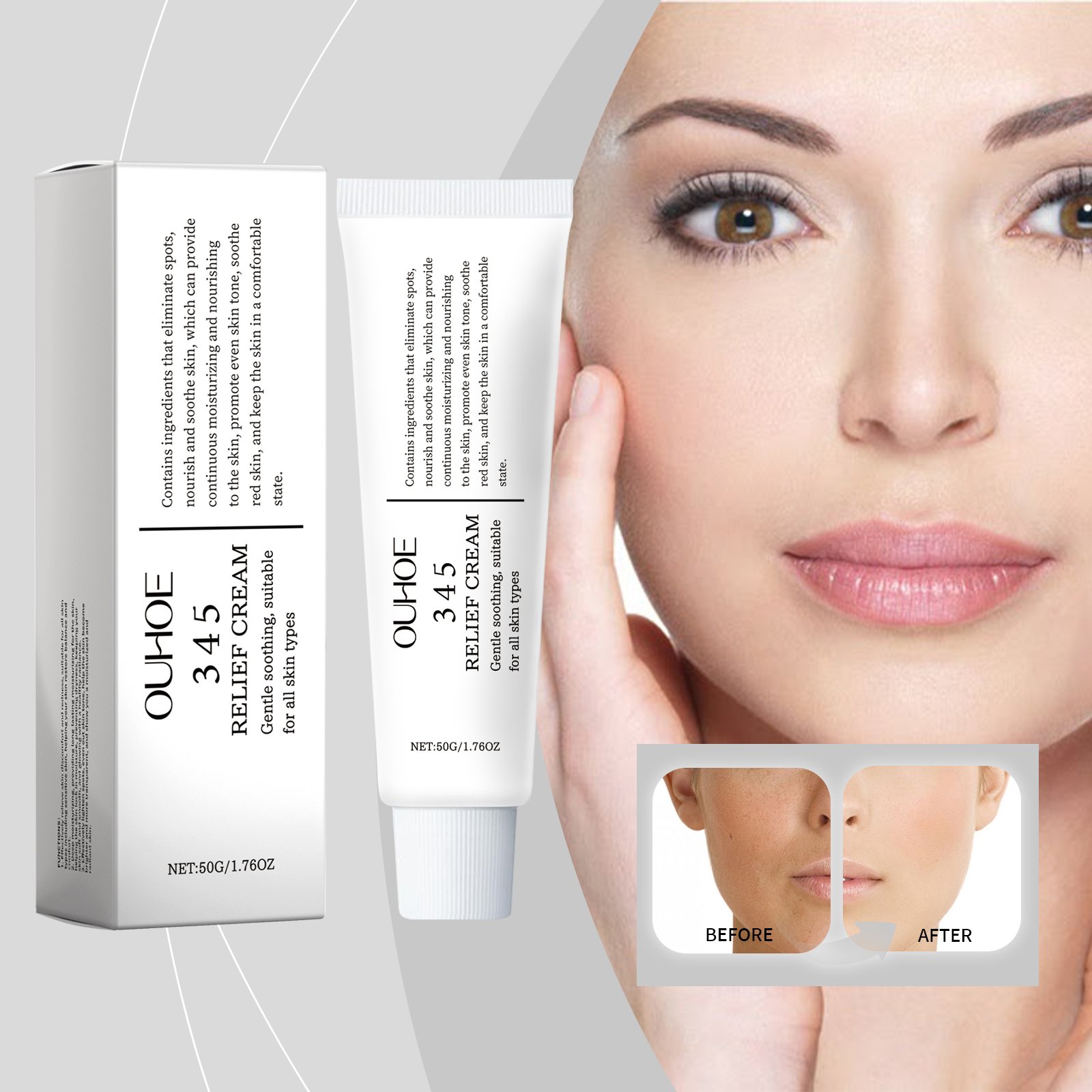 OUHOE Face Cream Gentle Moisturizing Face Cream Organic Face Cream Tube