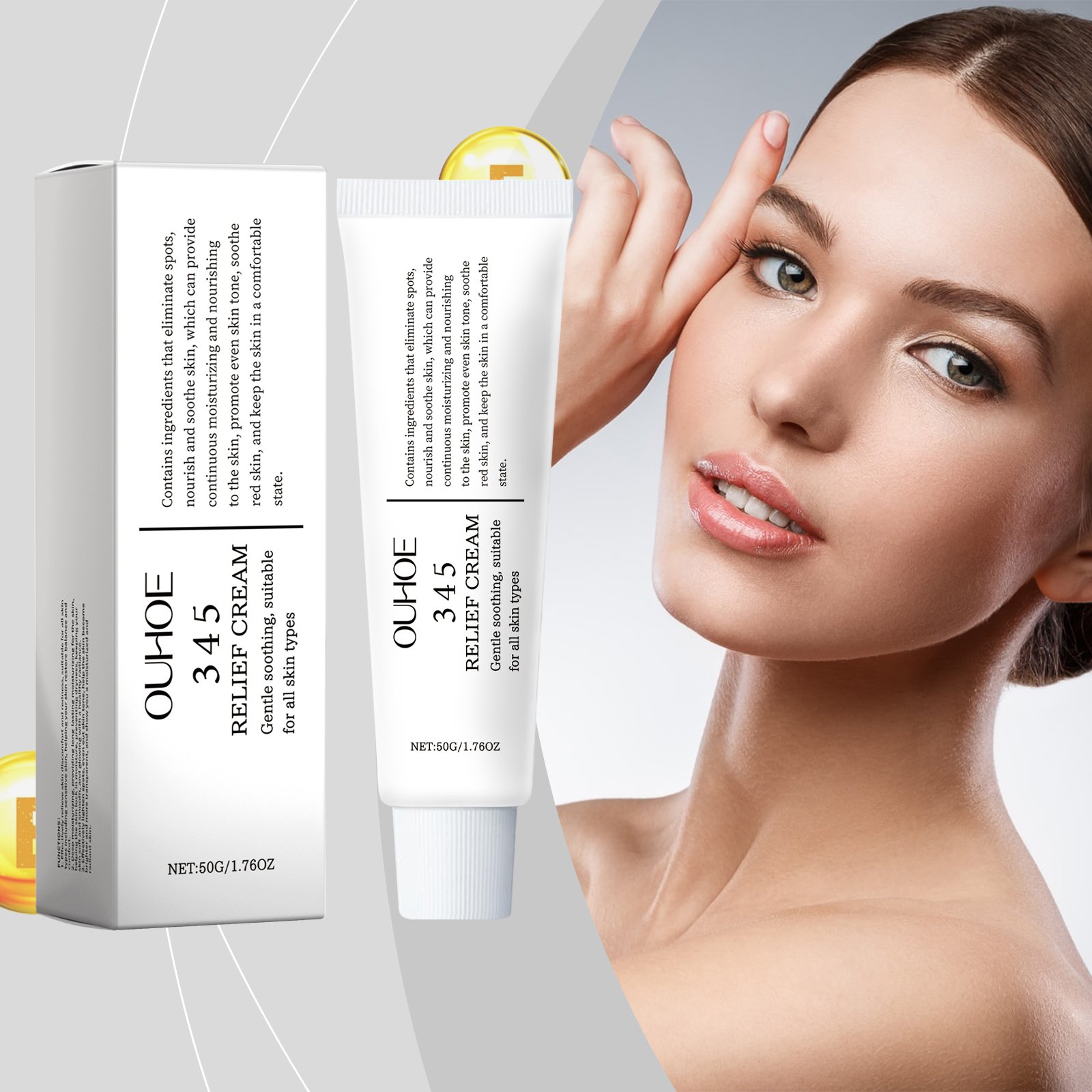 OUHOE Face Cream Gentle Moisturizing Face Cream Organic Face Cream Tube