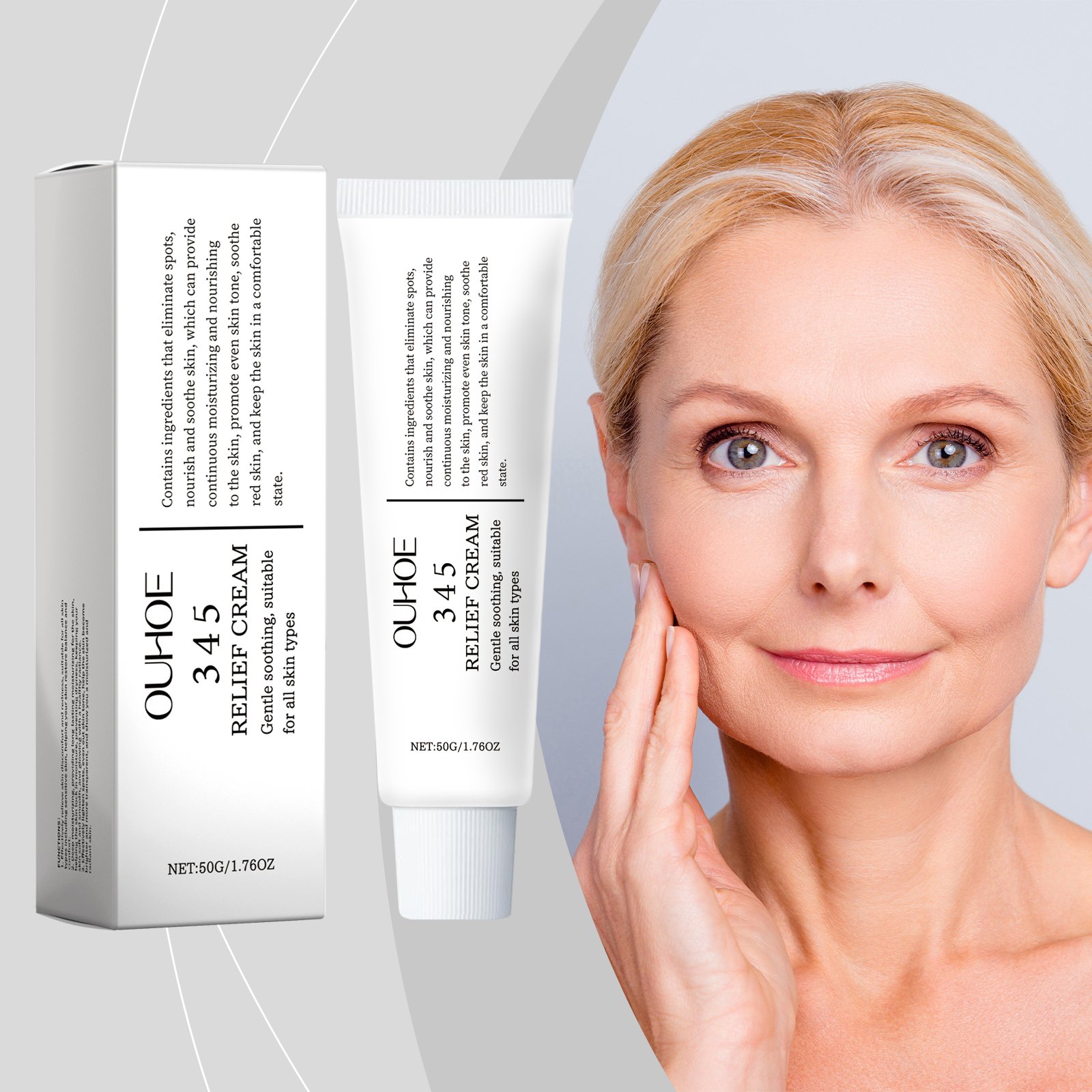 OUHOE Face Cream Gentle Moisturizing Face Cream Organic Face Cream Tube