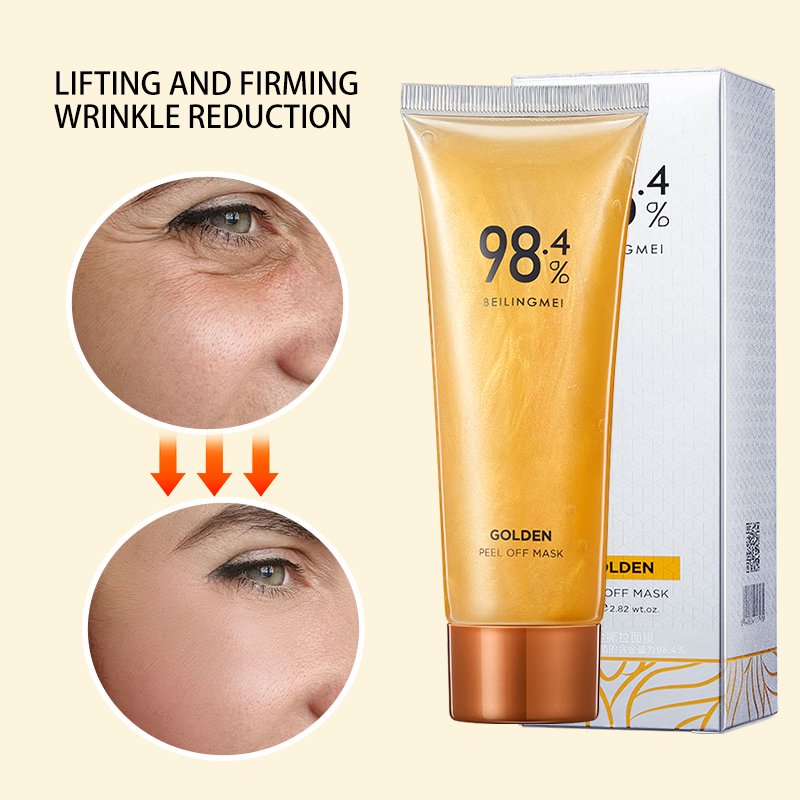 BEILINGMEI 24K Gold Tear Face Mask Exfoliating Blackhead Deep Cleansing 24K SPA Peel Facial Mask