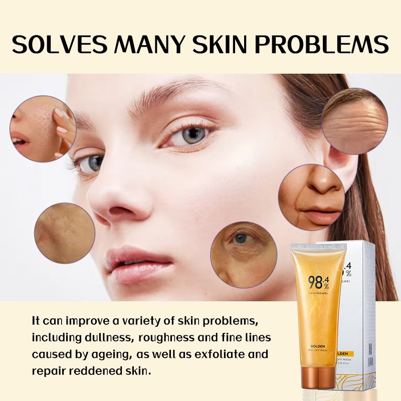 BEILINGMEI 24K Gold Tear Face Mask Exfoliating Blackhead Deep Cleansing 24K SPA Peel Facial Mask