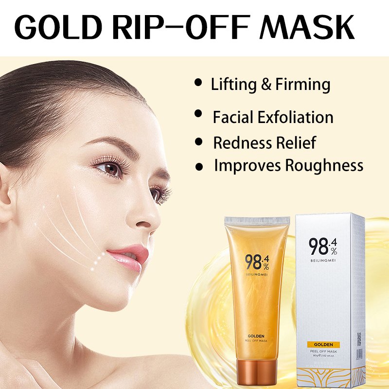BEILINGMEI 24K Gold Tear Face Mask Exfoliating Blackhead Deep Cleansing 24K SPA Peel Facial Mask