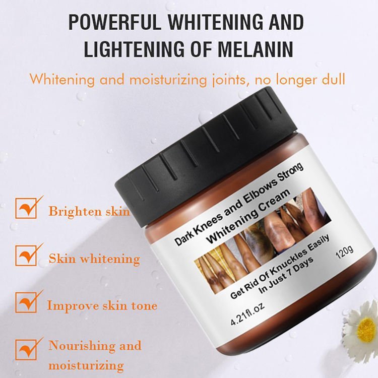 Private Label Best Strong Instant Whitening Cream for Dark Knees Knuckles and Elbows Fast Action Extreme Whitening Cream