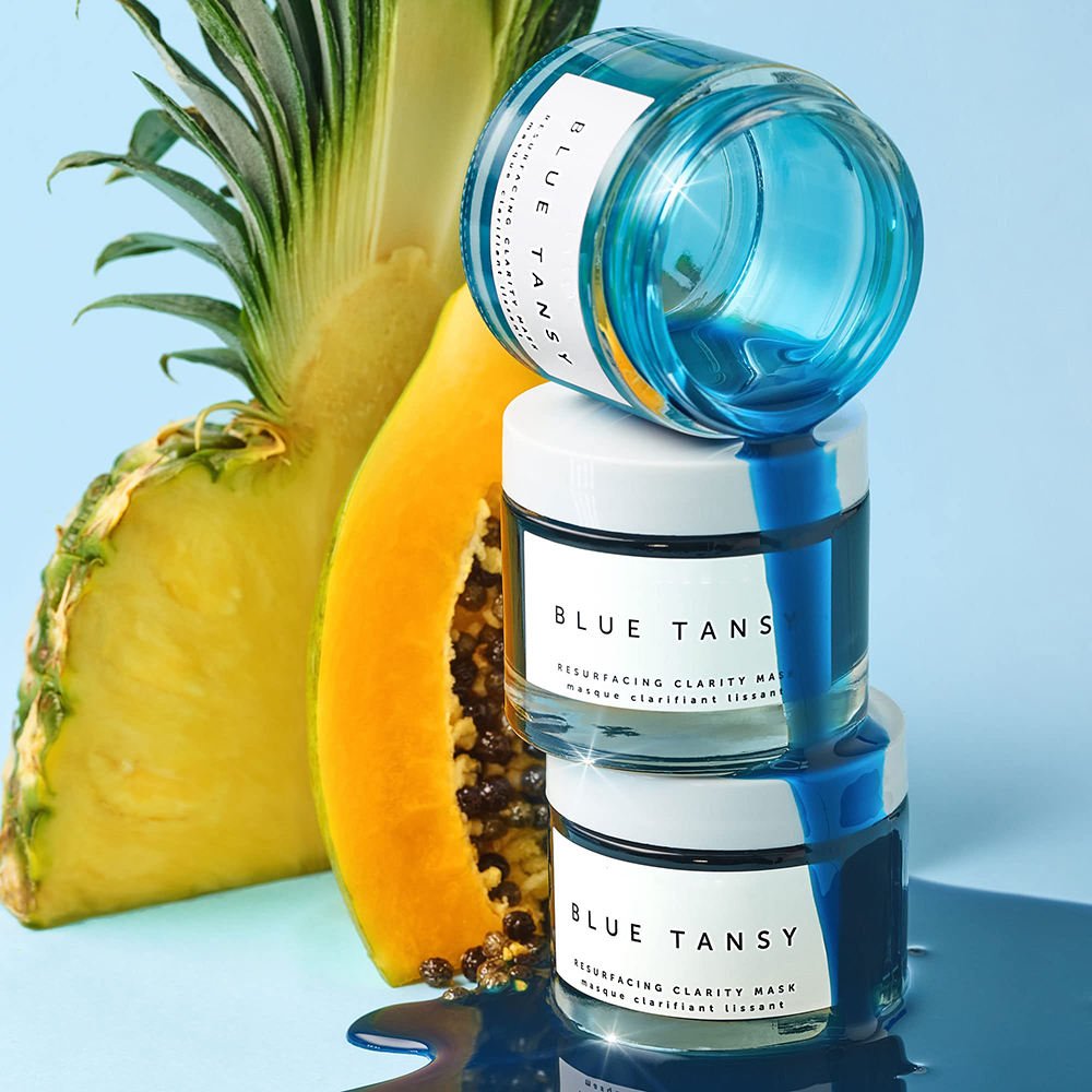 Private Label Natural Clarifying and Cooling Gel Blue Tansy Face Soothing And Brightening Cream Sleeping Mask