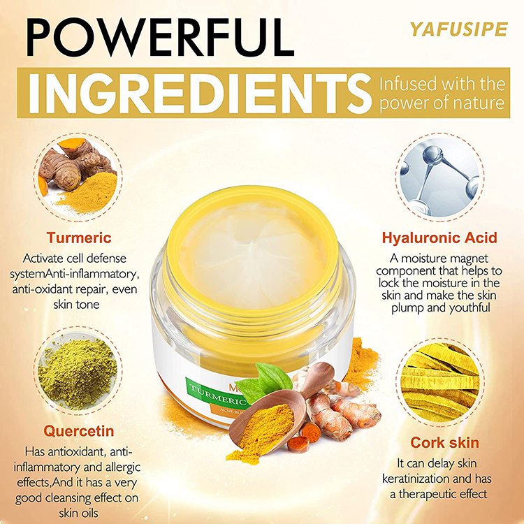 OEM ODM Supplier Skincare Anti Blemish Acne Treatment Cream Moisturizing Repairing Anti-Aging Turmeric Face Cream