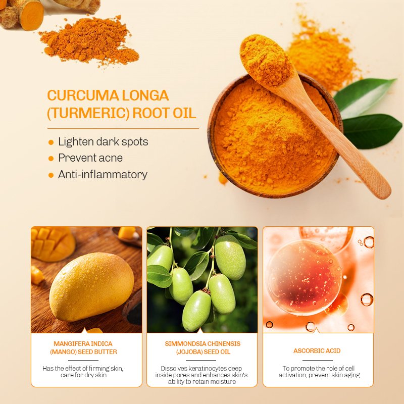 Vegan Anti-Wrinkle Nourishing Facial Cream Private Label Moisturizer Turmeric Whitening Moisturizer Herbal Face Cream