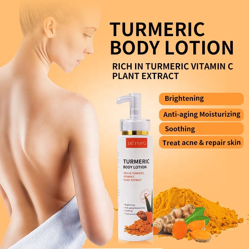 Turmeric Skincare Set Anti Acne Dark Spot Whitening Private Label Soap Serum Scrub Cream Facial Wash Face Skin Care Set