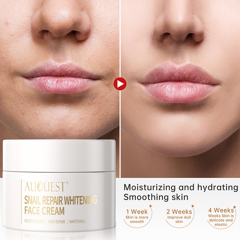 Wholesale private Label collagen snail face cream Moisturizer Whitening Anti-aging Wrinkles snail repairing cream