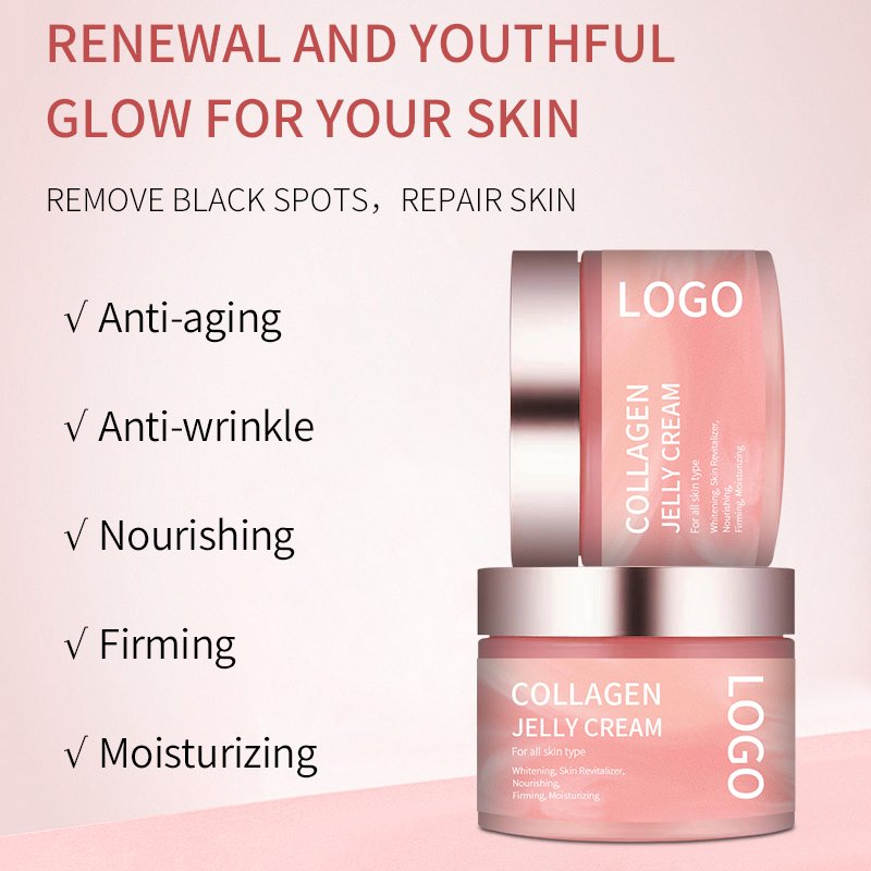 Private label OEM Vegan Organic Skin Care bleaching Whitening Anti Aging Wrinkle Collagen repair Face Cream for dark skin