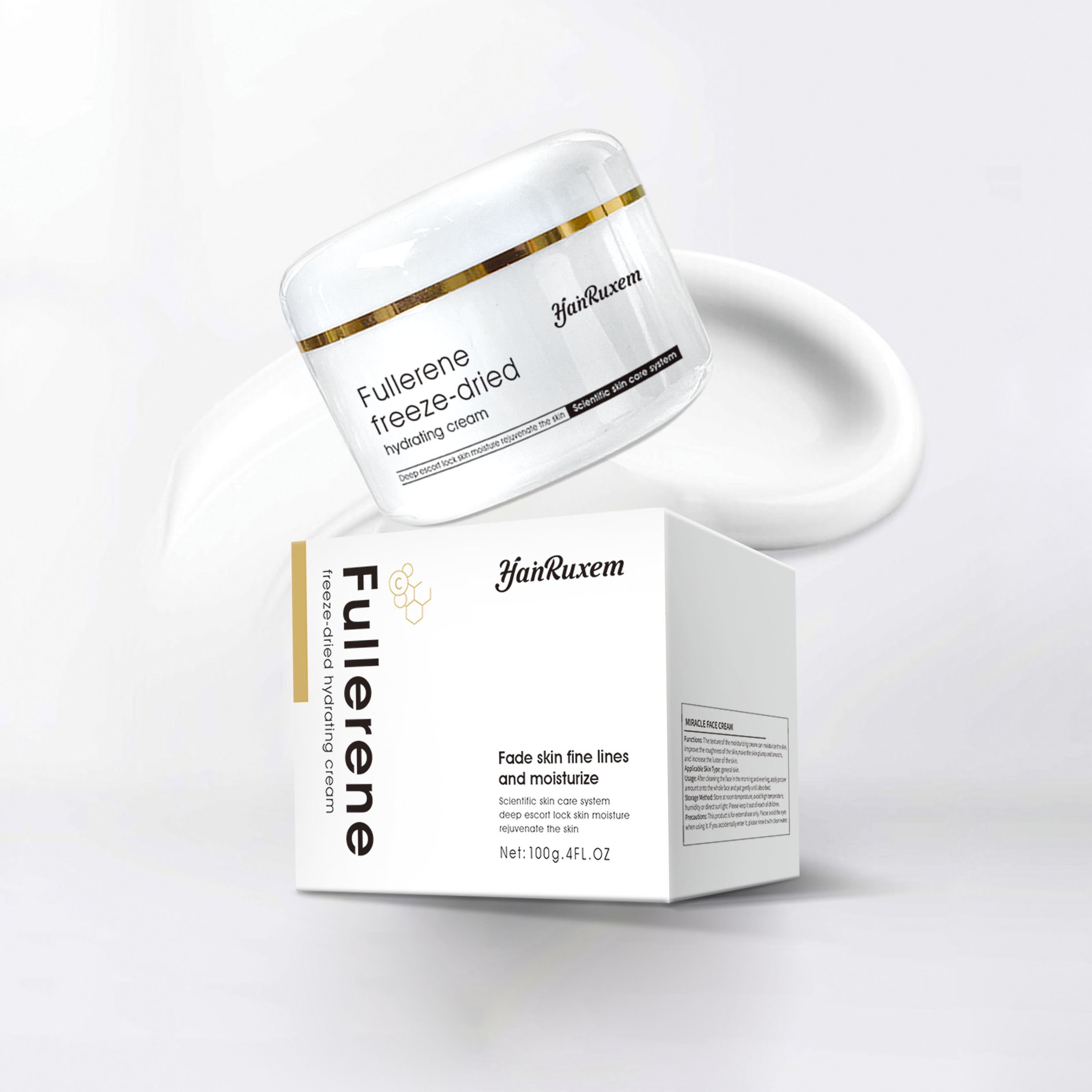 Wholesale Hot Sale Moisturizing Anti Aging Anti-Wrinkle Whitening Brightening Fullerene Moisturize Face cream for Body