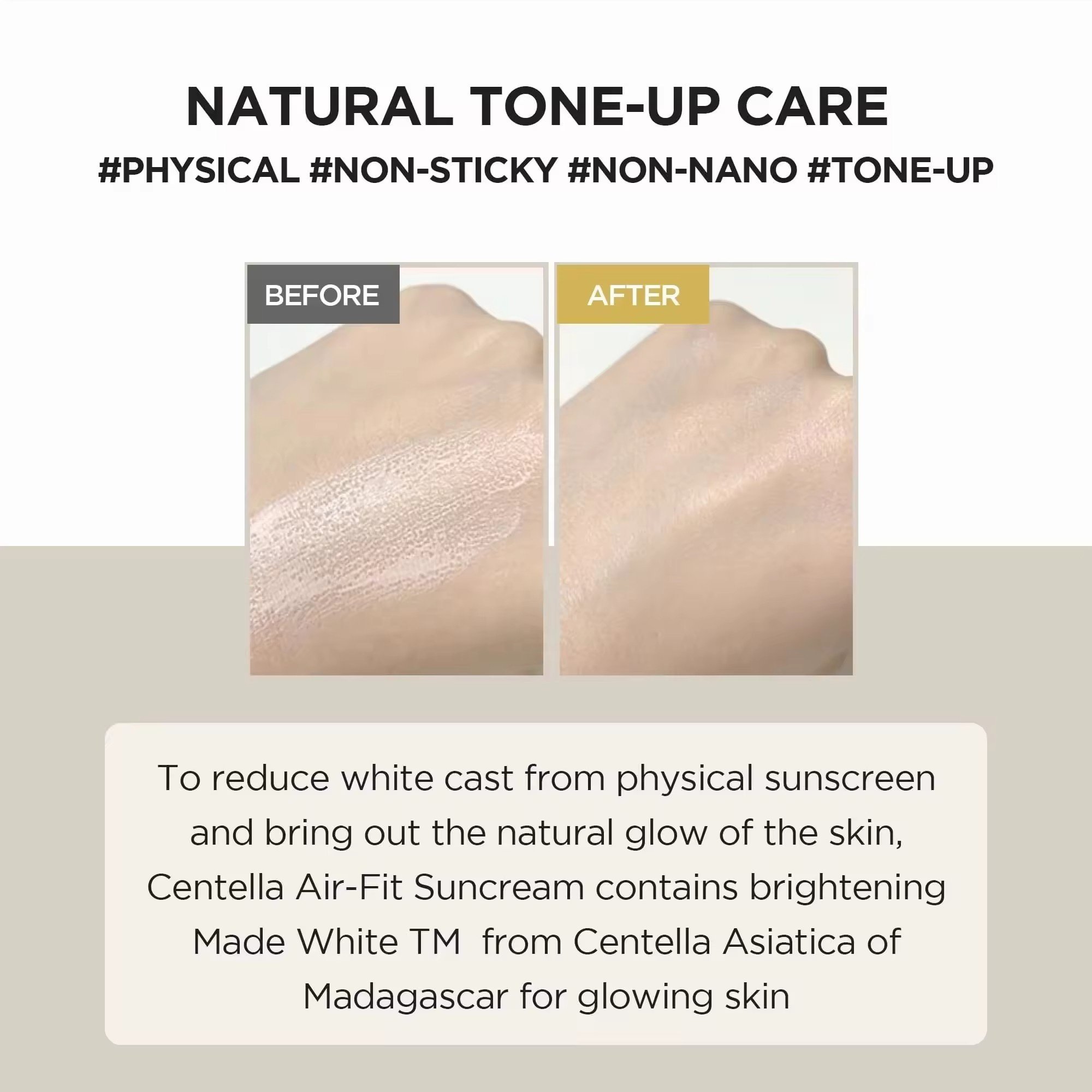 Beauty Products Face Care Sunscreen Air Physical Sun Protection Korean Skin Care Centella Sunscreen